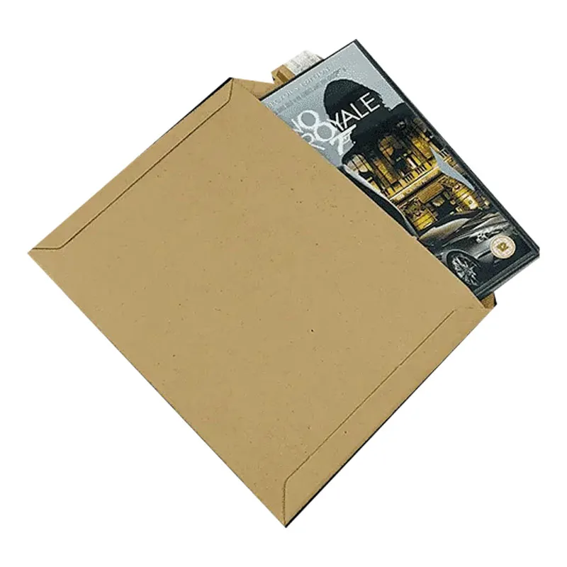 Durable Yet Lightweight 100% recyclable Corrugated Paper lining Kraft Paper Book CD Mailer for Shipping