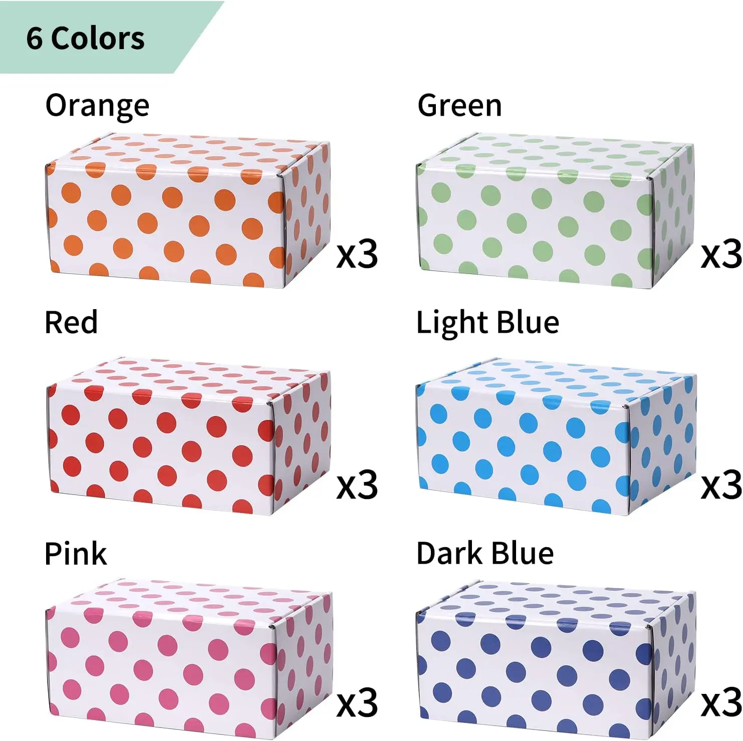 Multi Colored Small Cardboard Mailer Boxes White Gift Shipping Boxes for Women Girl Presents