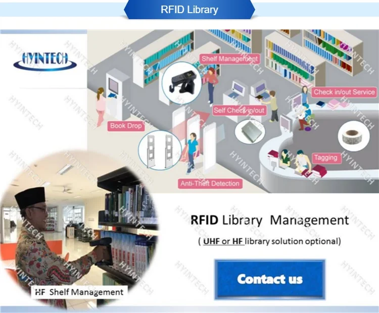 RFID 40 cm long range HF handheld  reader for jewelry/library/document/metal inventory management system with software solutions