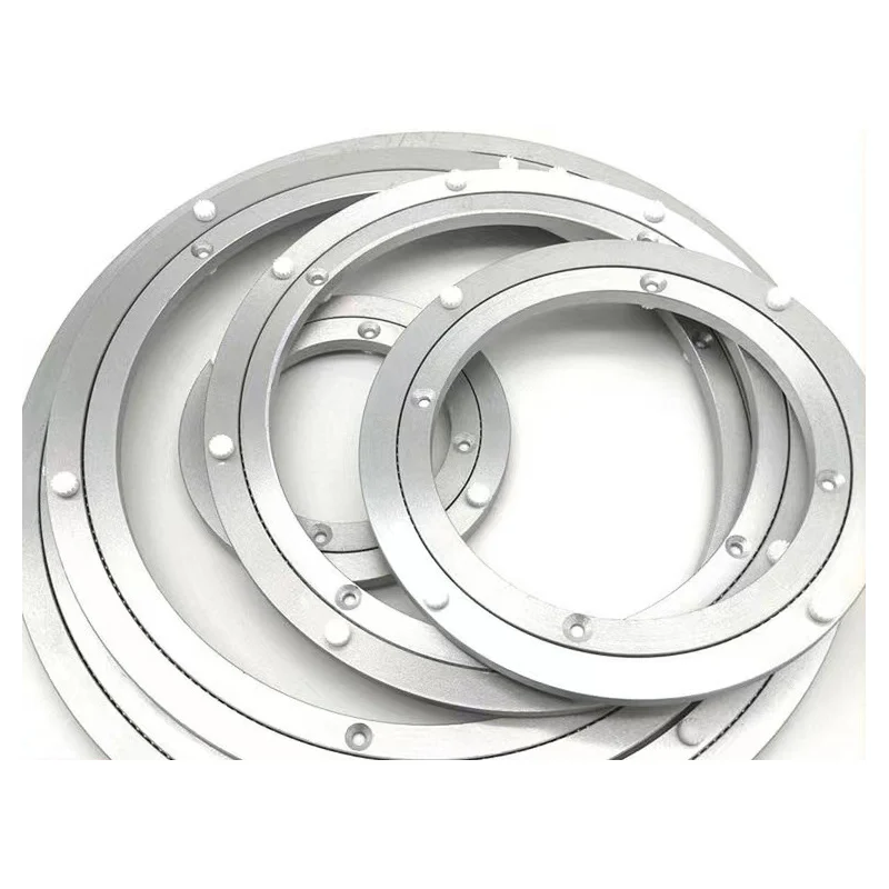 High quality aluminum lazy Susan ball bearing swivel rotating plate for table