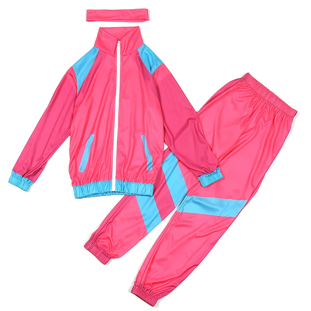 Halloween Party Hippie Fantasia 80s 90s Costume for Kids Children Disco Cosplay Disguise Boys Girls Carnival Vintage Costume