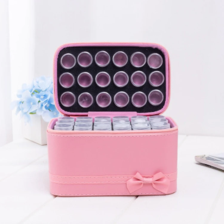 New Product  Embroidery Box Carrying Case Diamond Painting Diamond Jar 72 Grid Bottle Storage Box