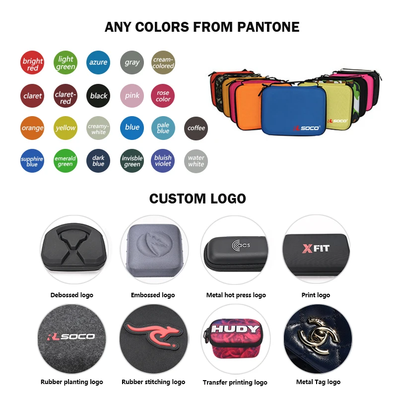 RLSOCO Custom Customized 1680d Portable Eva Hard Shell bag Waterproof Capsules Protective Carrying Case for Gopro Camera