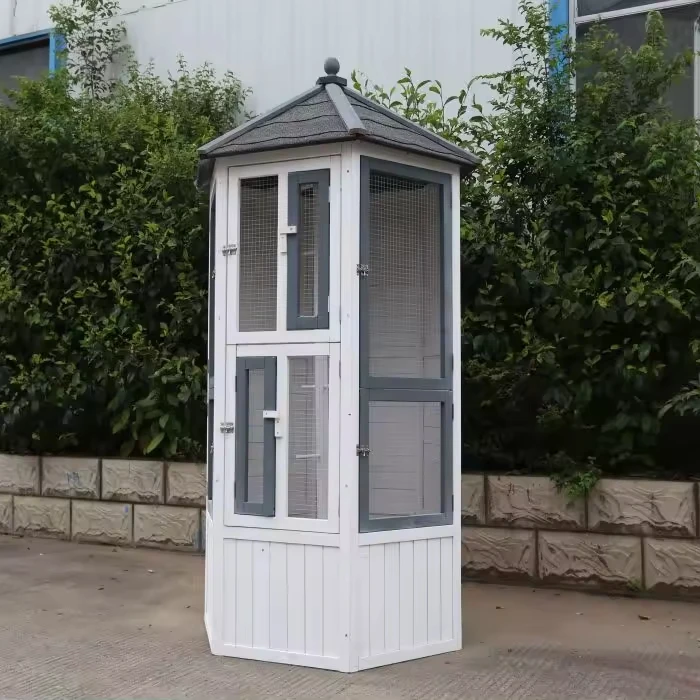 Custom Design Wooden Bird Aviary Durable Fir Wood Bird House Parrot Breeding House