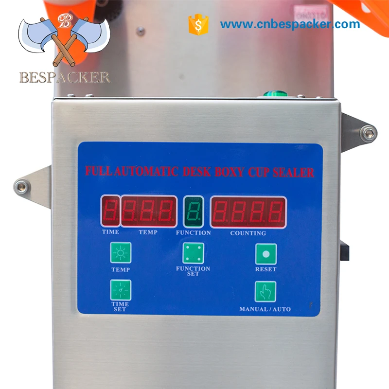 Semi automatic cream cup filling machine best price continuous plastic aluminum foil sealing machine