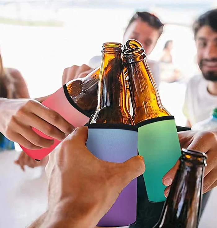 Soft neoprene promotion foldable large folding thermal beer can cooler bag with oem customized waterproof insulated bag cooler