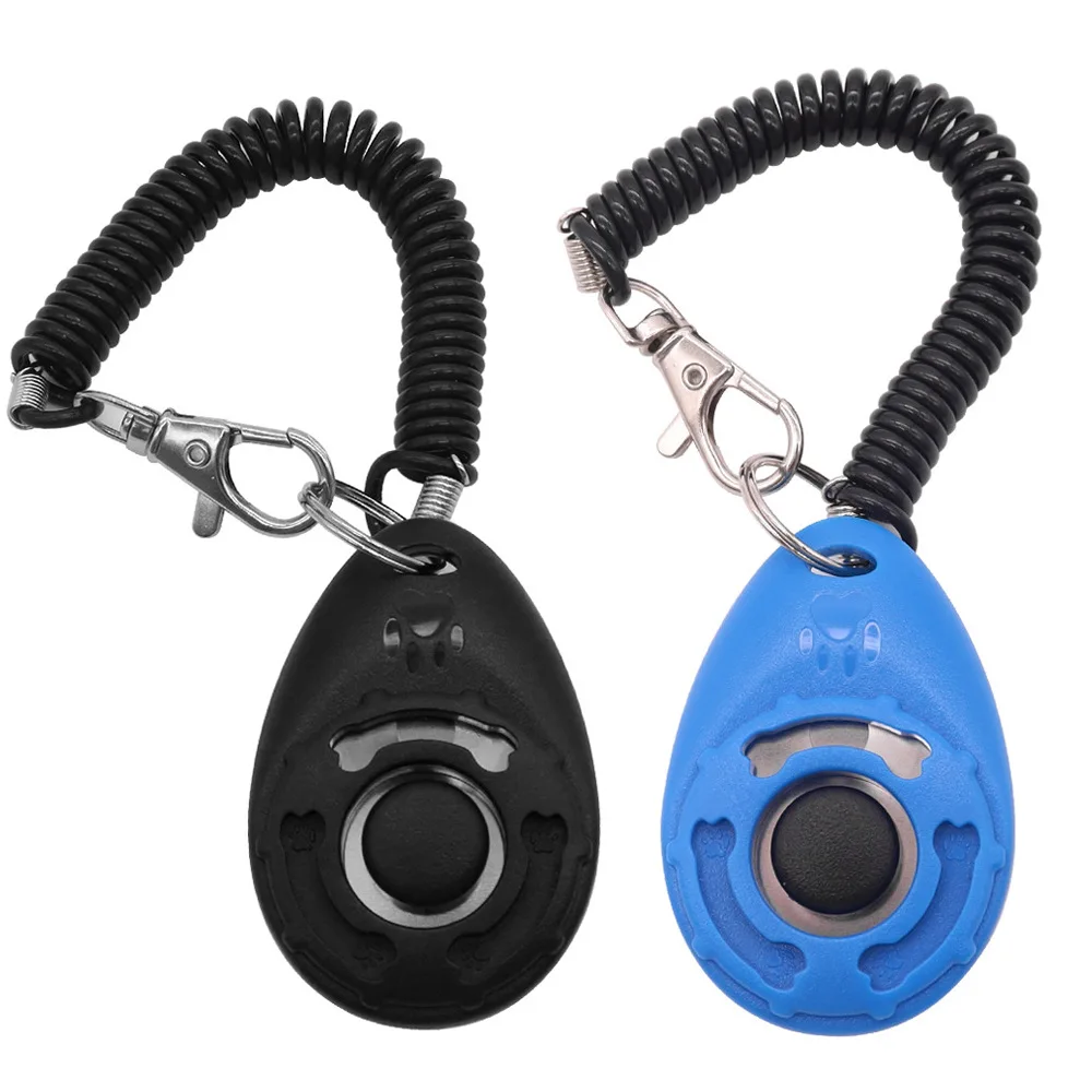 2023 Manufacturer Customized Logo Pet Training Dog Trainer Clicker Manual Wrist Strap Ring Clicker Press Training