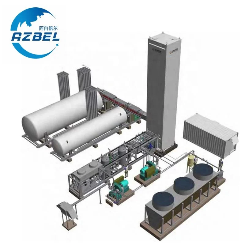 AZBEL 200 nm3h all liquid air separation unit oxygen generator 99 cryogenic oxygen air separation plant
