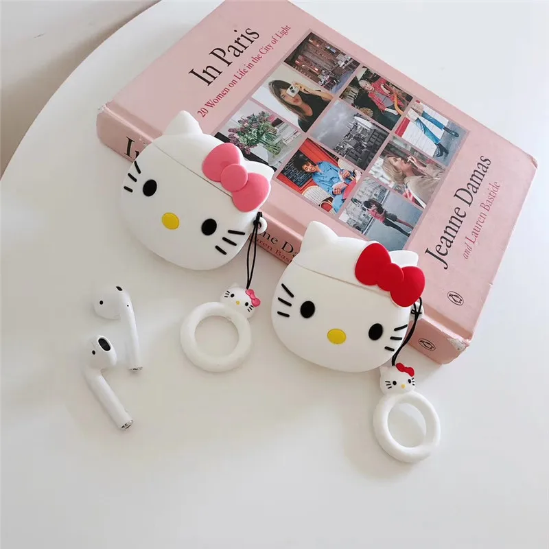 Headphone Accessories 3D Cartoon Hello Kitty Melody Cases for Air Pods 1 2 Pro Soft Silicone for Airpods 3 Cover Protective Box