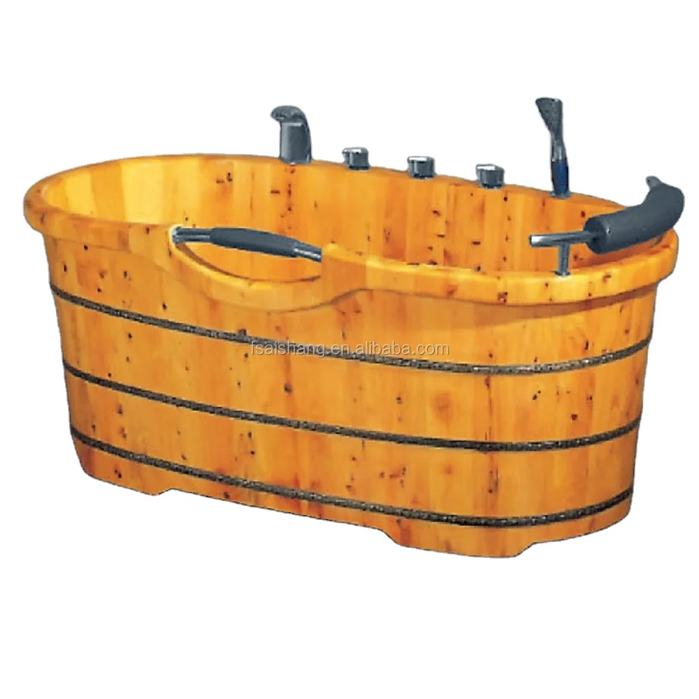 good price mini bathroom luxury cedar wood bathtub