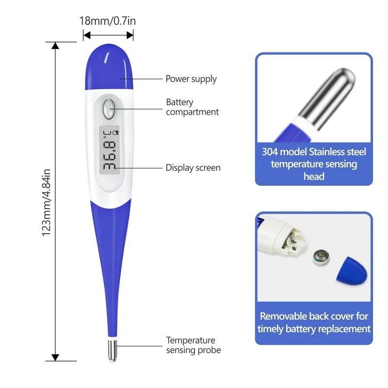 Hospital Use Fever Thermometer Wholesale OEM Available Oral Digital Thermometer