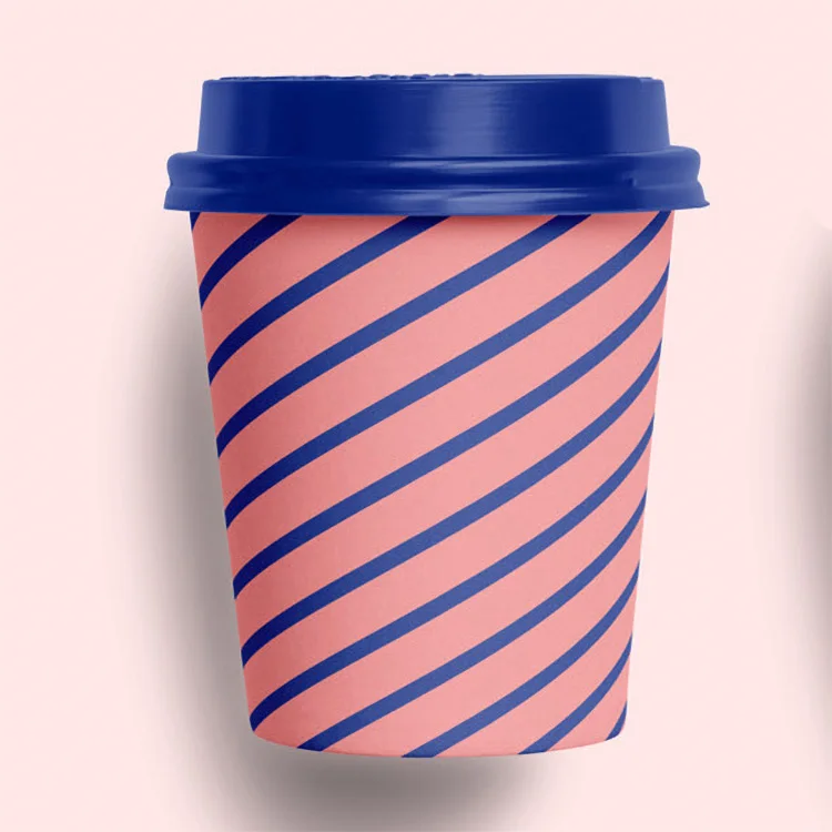 Бумажная кофейная чашка с двойными стенками 12 унций одноразовая бумажная крышками принтом на заказ