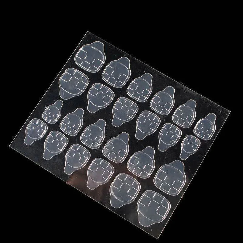 24 Count Per Sheet Stickers Silicone False Nails Adhesive Tabs