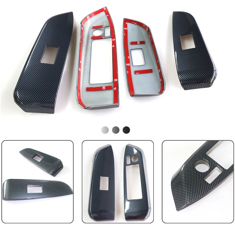 Chrome Interior Accessories Yellow Peach Wood car interior accessories Door Lock Panel Cover Trim For High lander