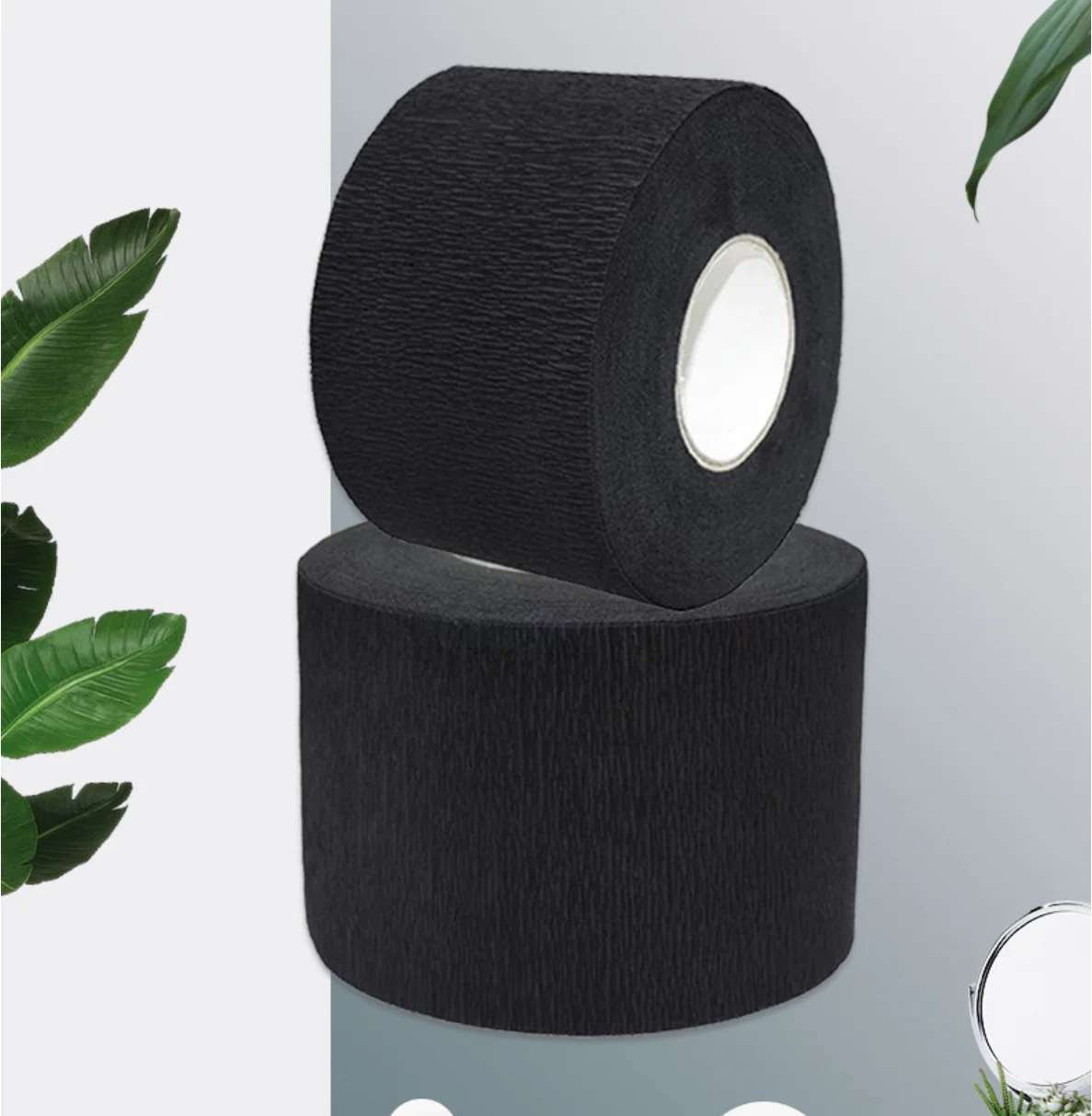 Disposable ruffle White Collar Neck Paper barber Strips Barber neck tape paper Hair Salon barbershop neck paper roll for barber