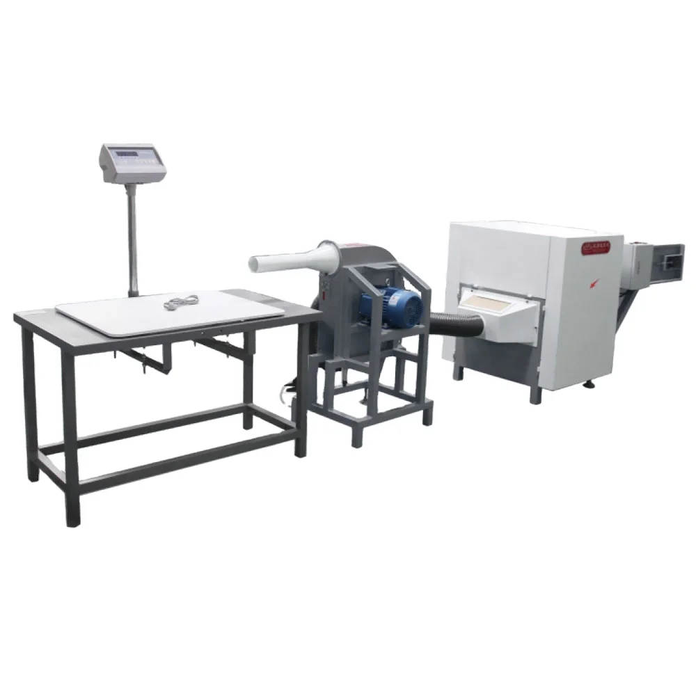 Home Textile Production Line Polyester Fiber Opening Semi auto pillow filling machine with CE