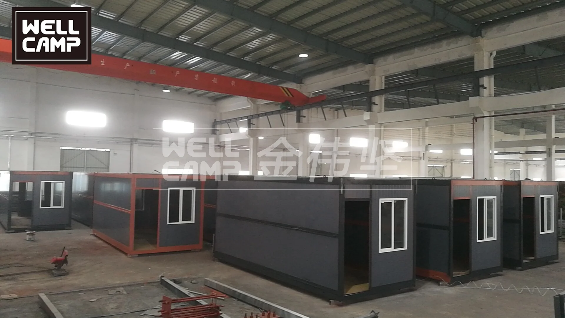 German Grey Wellcamp Isolation collapsible caravan dormitory 20ft folding container house for sale collapsible prefab office