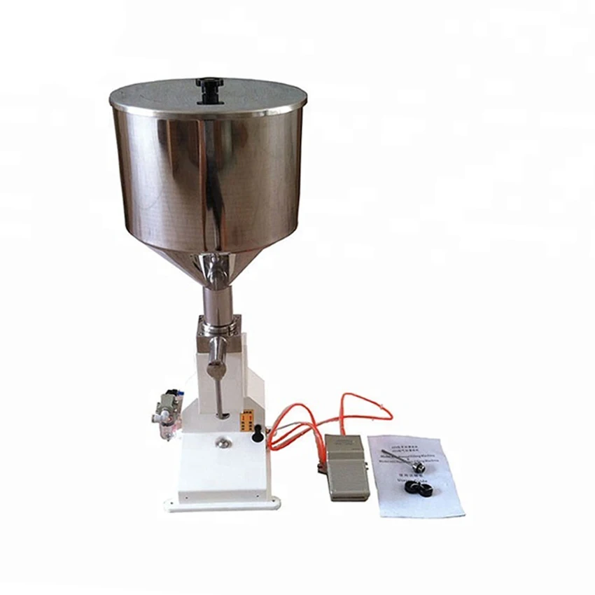 A02 Pedal Control Semi-Auto Manual Beverage Juice Honey Yoghurt Cream Jam Vial Small Bottle Liquid Paste Filling Machine