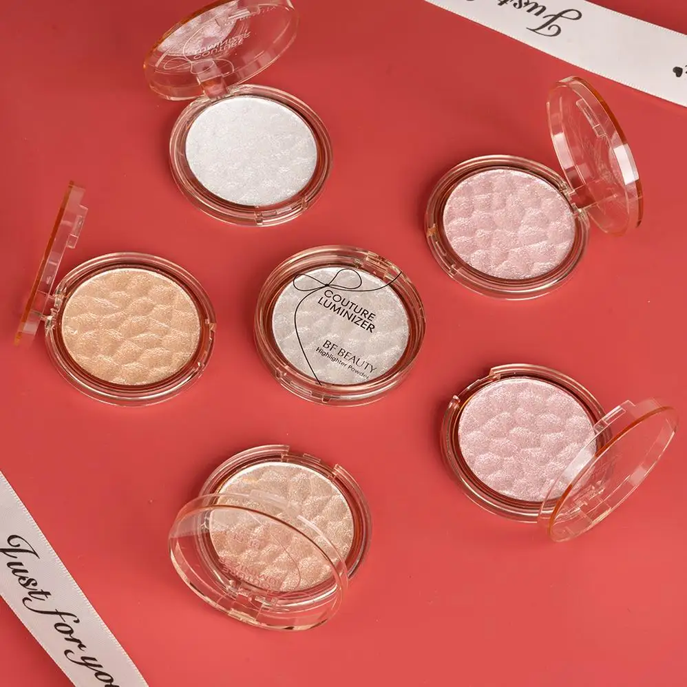 Private Label Blank Clap Powder Space Glow up Highlighter Palette Talc Compressed Powder Couture Luminizer Highlighter