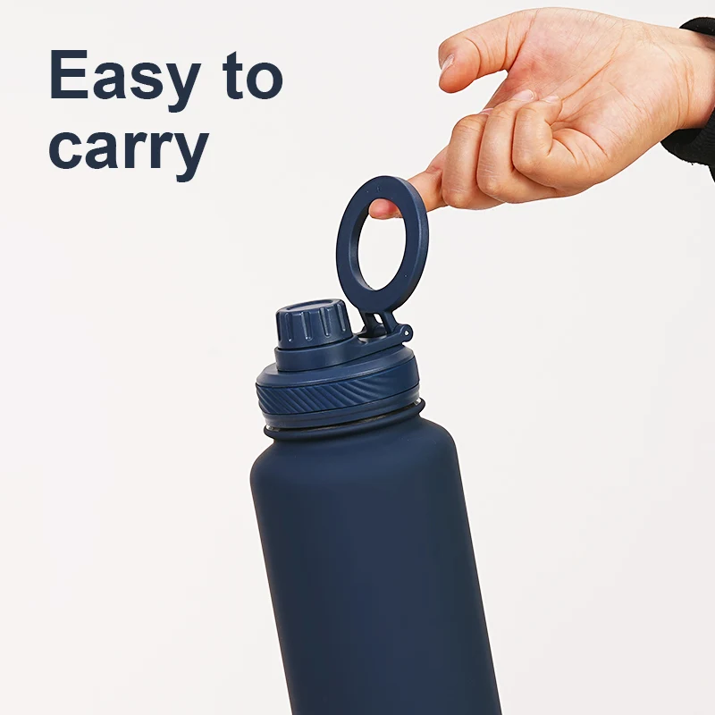 2024 New Style Large Capacity 32OZ 1000ML Double Wall Stainless Steel Insulated Vacuum Bottle With Magnetic Phone Holder