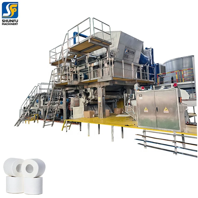 Full automatic crescent former high speed tissue paper machine new business toilet paper making machine for sale