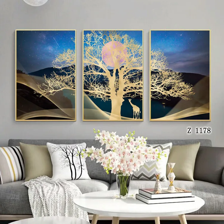 Hotel wall art modern decorative painting canvas frame