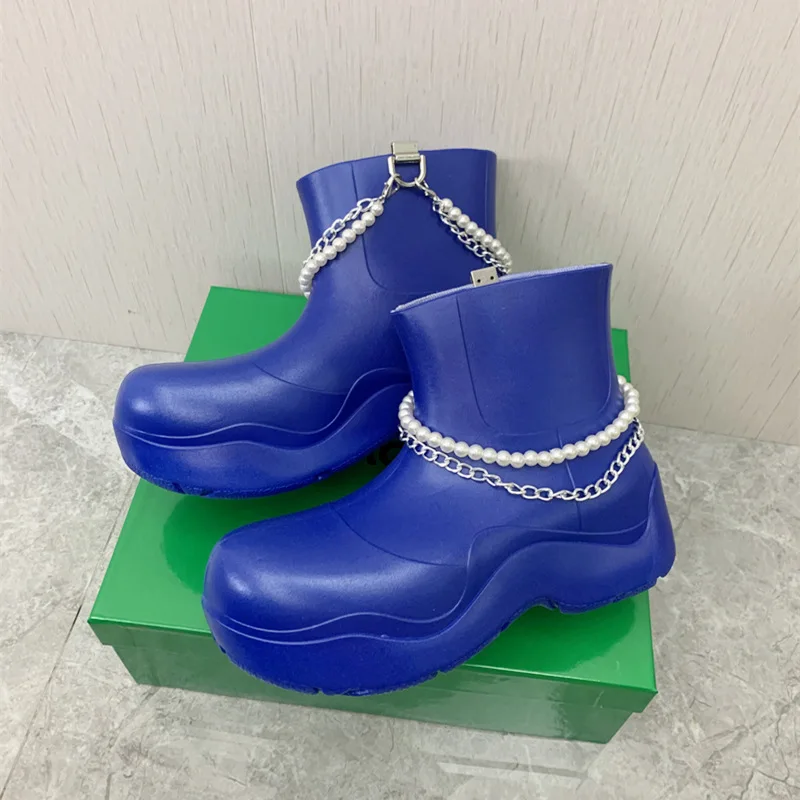 Fashionable ins thick soled rain boots EVA material lightweight anti-skid outdoor waterproof rain boots in rainy season