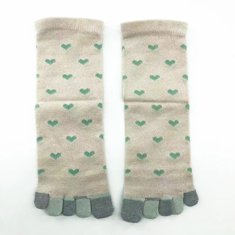 Five Toe Separator Socks Design Custom Comfortable Cotton Women Crew Socks For Daily Wear For Sports