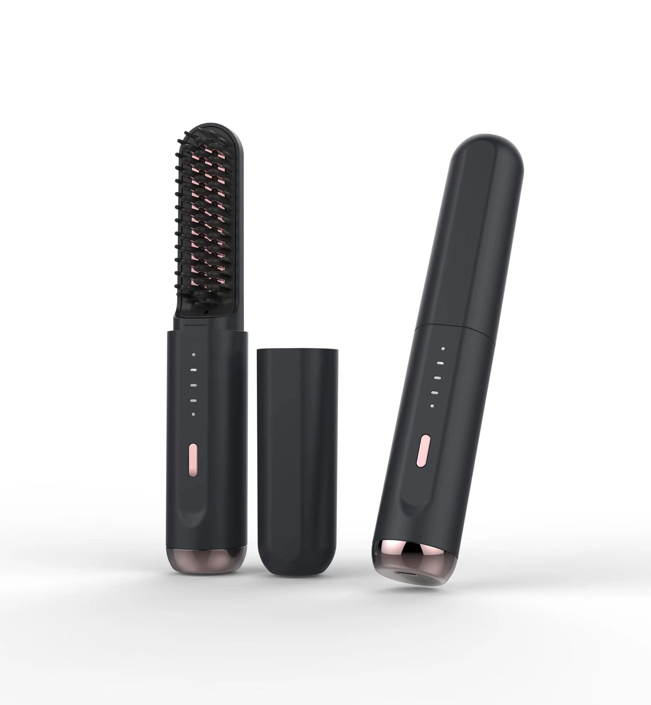 2 in 1 Wireless Hair Straightening Comb USB Rechargeable  Hair Straightener Men Beard Portable Mini Hair Flat Iron