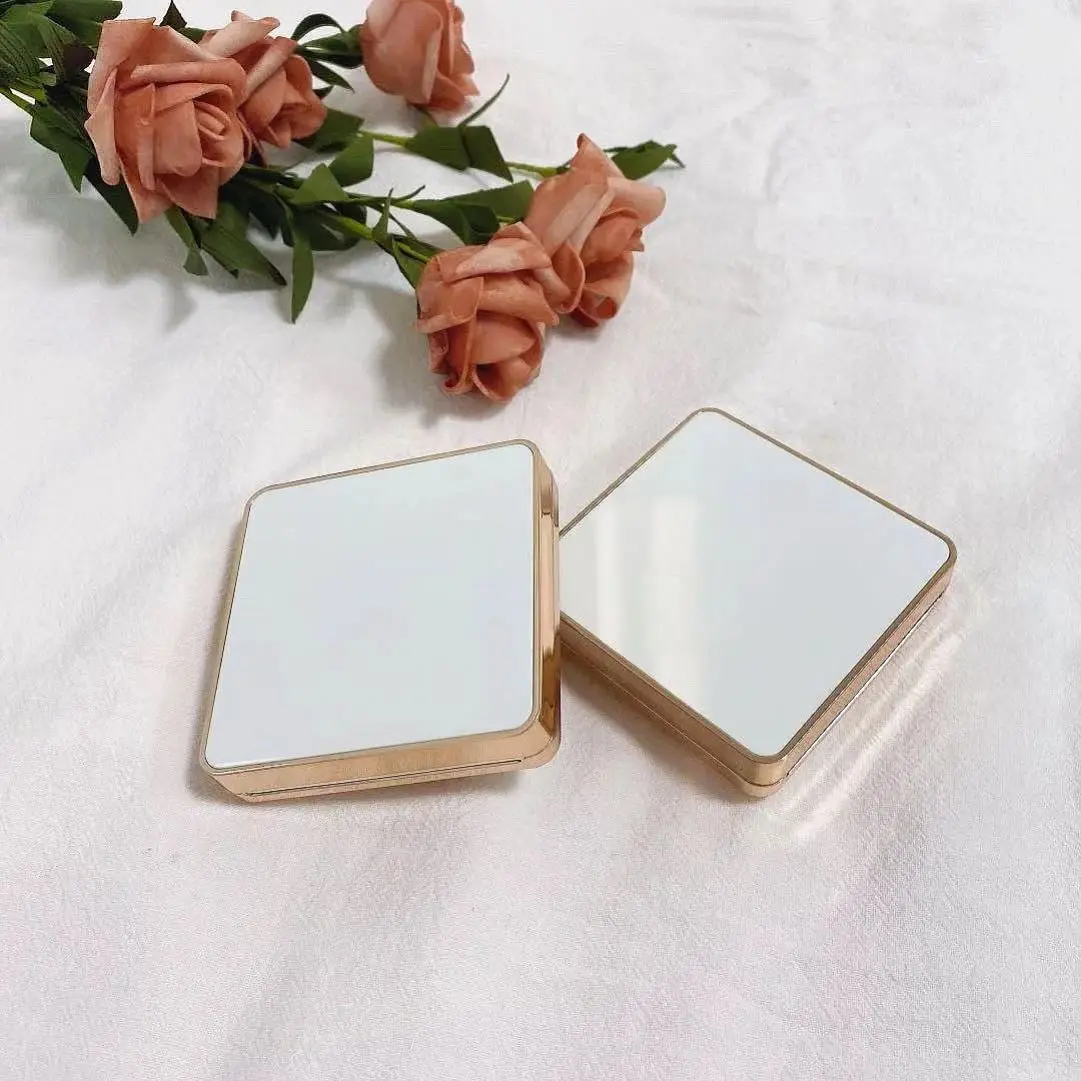 Plastic case for cosmetics white make up container wholesale empty powder compact foundation