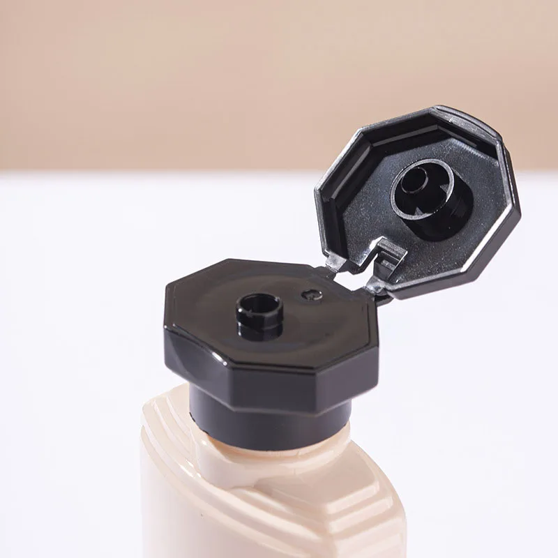 PET Flip Cap Flat Shampoo Bottle Transparent Plastic Shower Gel Bottle Cosmetic Lotion Packaging Bottle YGH728