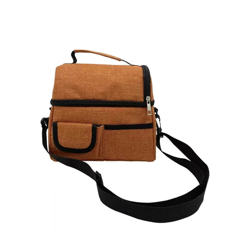 2 layers ice pack insulation  portable food cooler durable picnic bag insulated cooler lunch bag