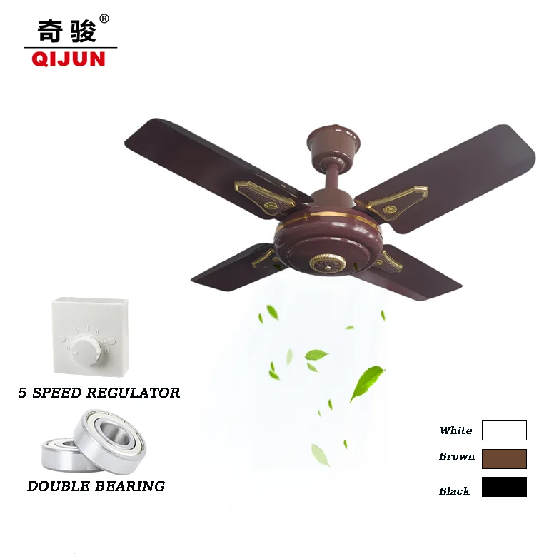 24 Inch Ceiling Fan with 4 Metal Blades Pure Copper Motor Aluminum Motor Winding with High Speed Strong Air Volume Metro  Famous