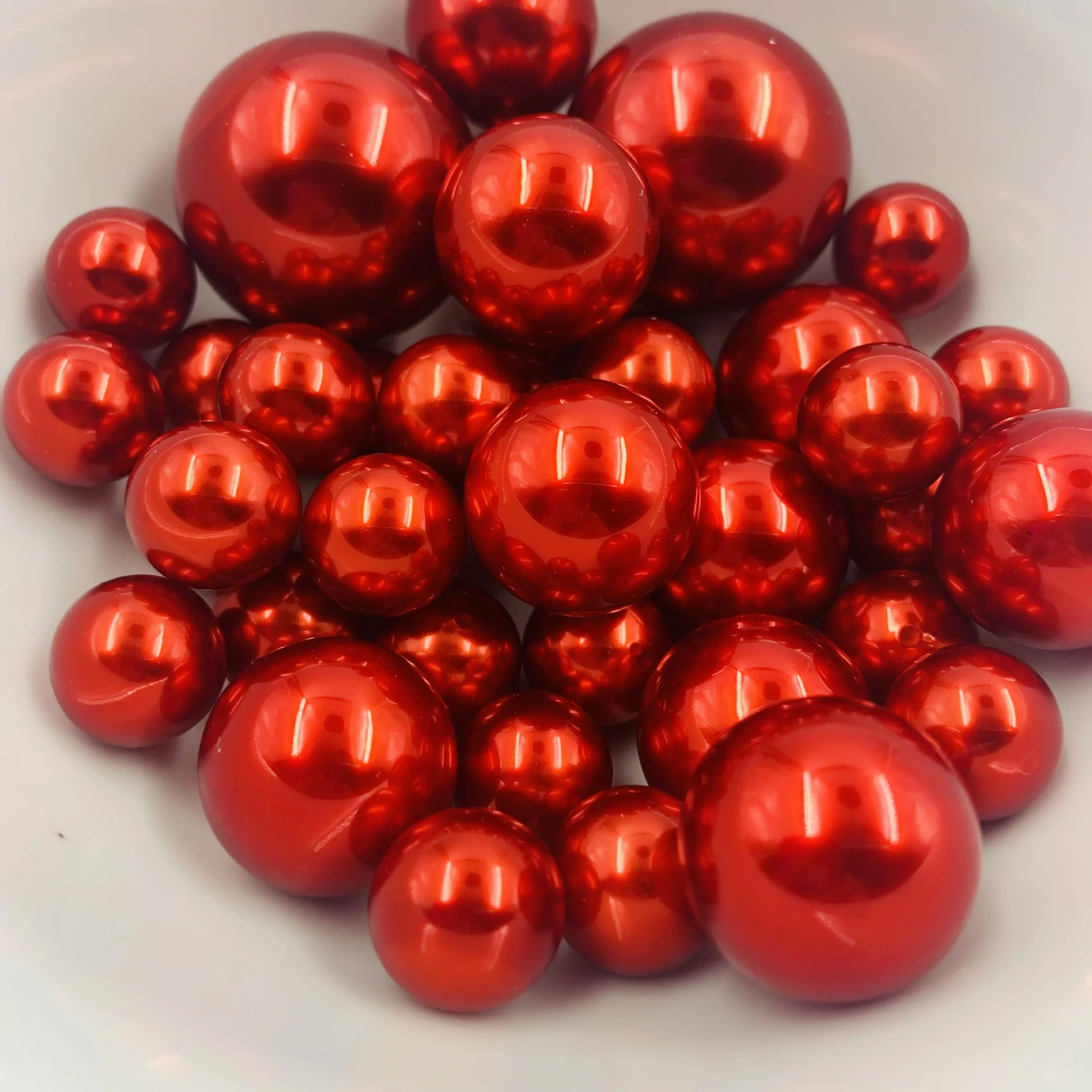 Оптовая продажа размер под заказ розовые золотые серебряные белые синие черные цвета слоновой кости бордовые круглые бусины из АБС-пластика для изготовления ювелирных изделий