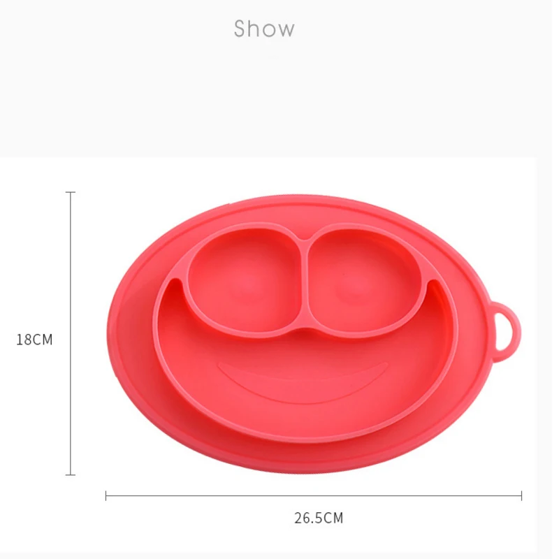 Baby Silicone Dining Plate Cartoon Whale Crab Toddler Tableware Set Children Feeding Bowl Plates Kids Dishes Anti-fall Tray