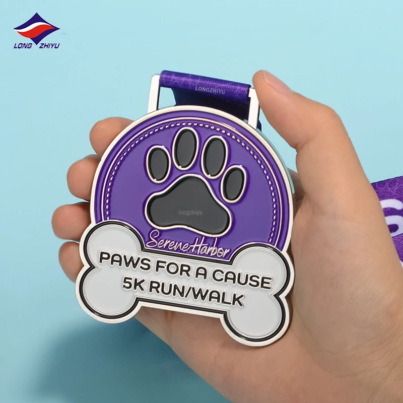 Longzhiyu 15 Years Factory Metal Medals Custom Rotatable Colorful Medal Crafts Souvenir