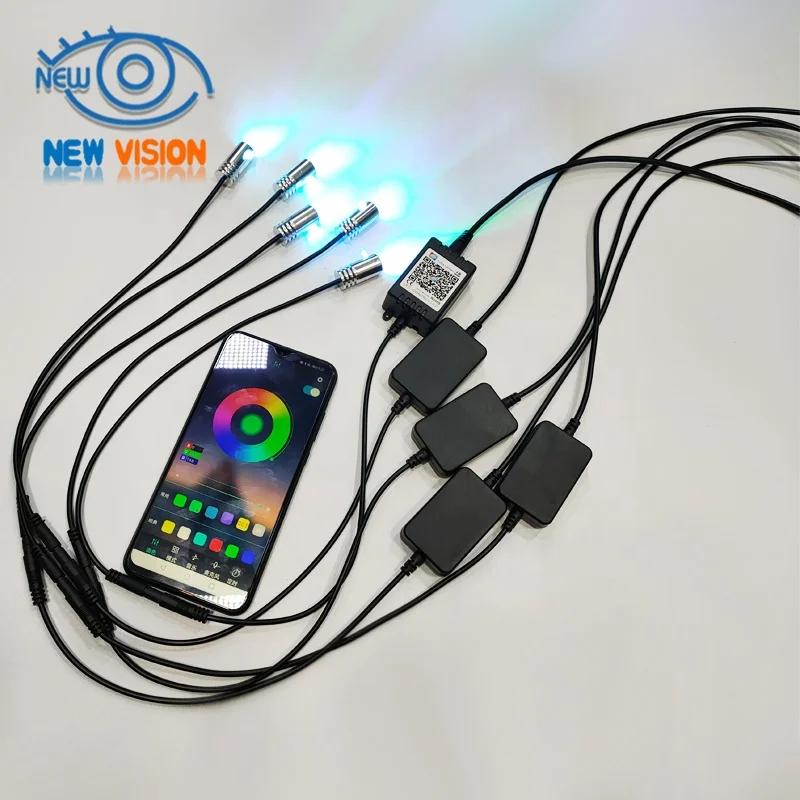 
Universal LED with 6M Car Interior Light Fiber Optic Strip Light 12V Decorative Atmosphere Lamp 