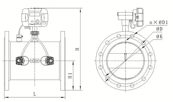 Durable Using Low Price Large Diameter Ultrasonic Calorimeter Heat Meter With MID certification