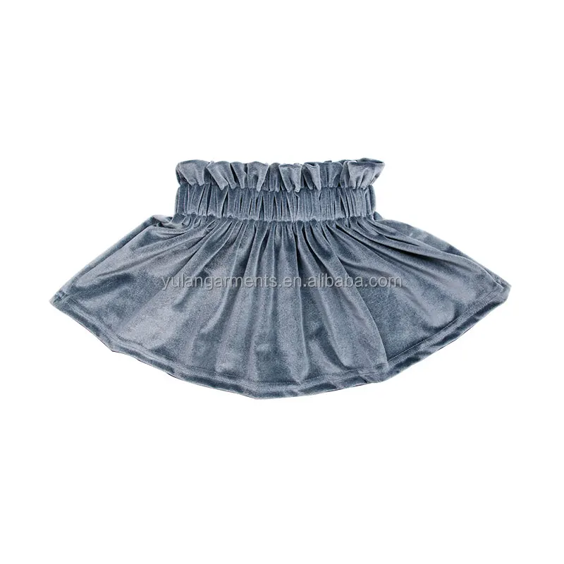 Girl Mini Dress Skirt Baby Infant Boutique High Waist Black Leather Short Skirts For Kids Fashion Knee-Length Kids Clothing