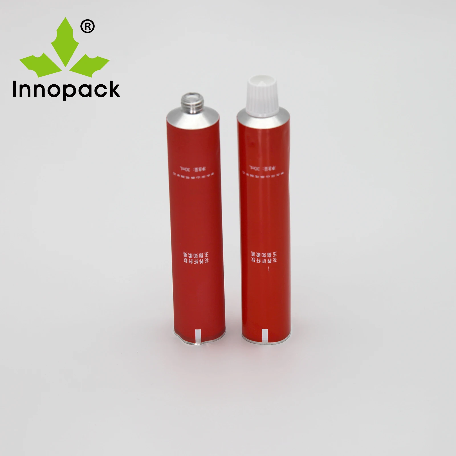 Empty Aluminum plastic tube with soft silica rubber gel spatula tip for face-mark squeeze tube packaging