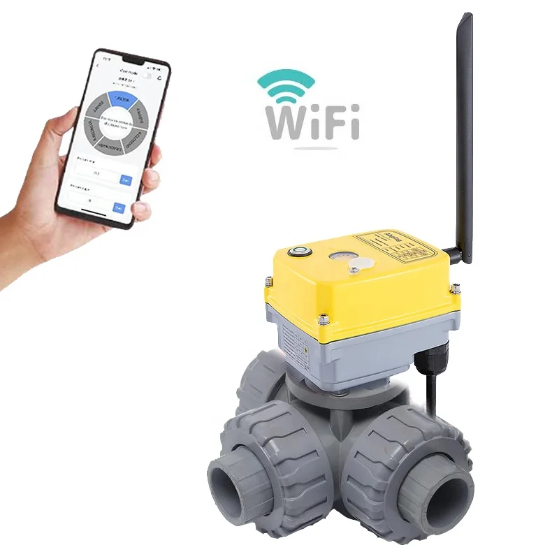 Water 3-way valve, swimming pool 3-way valve, WiFi control valve factory customized electric valve