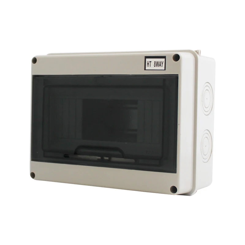 HT-8ways Outdoor rainproof control distribution box Indoor open mounted dark mounted monitoring box Household electrical box
