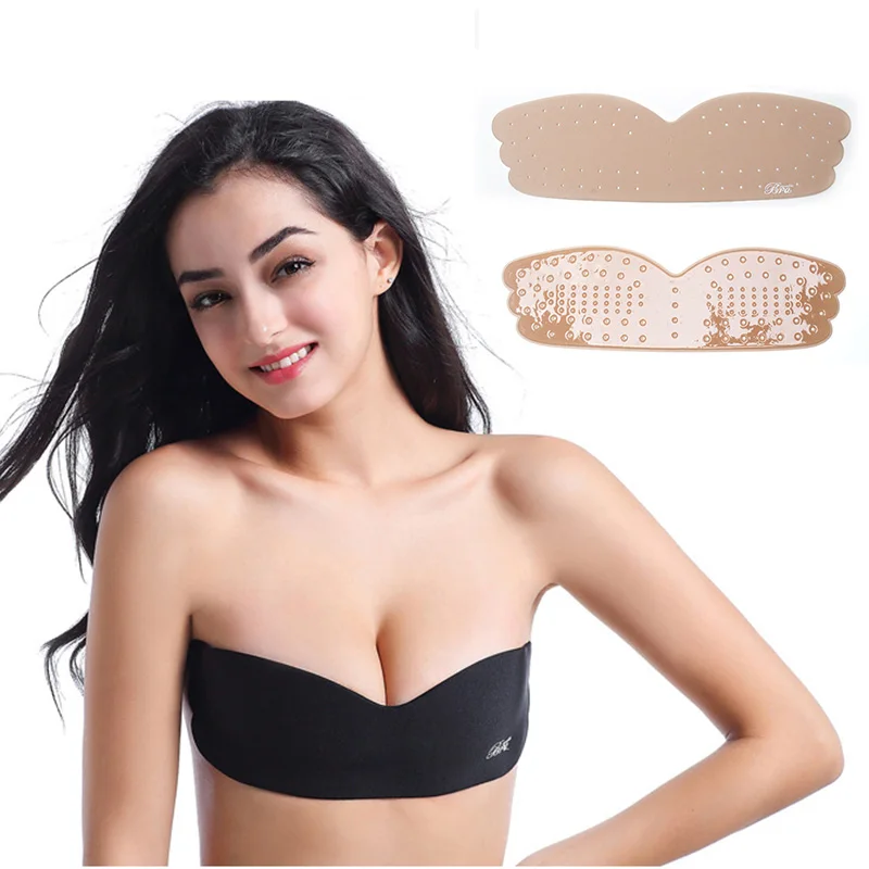 bra good quality soft breast lift frontless cotton self adhesive strapless front push up bra