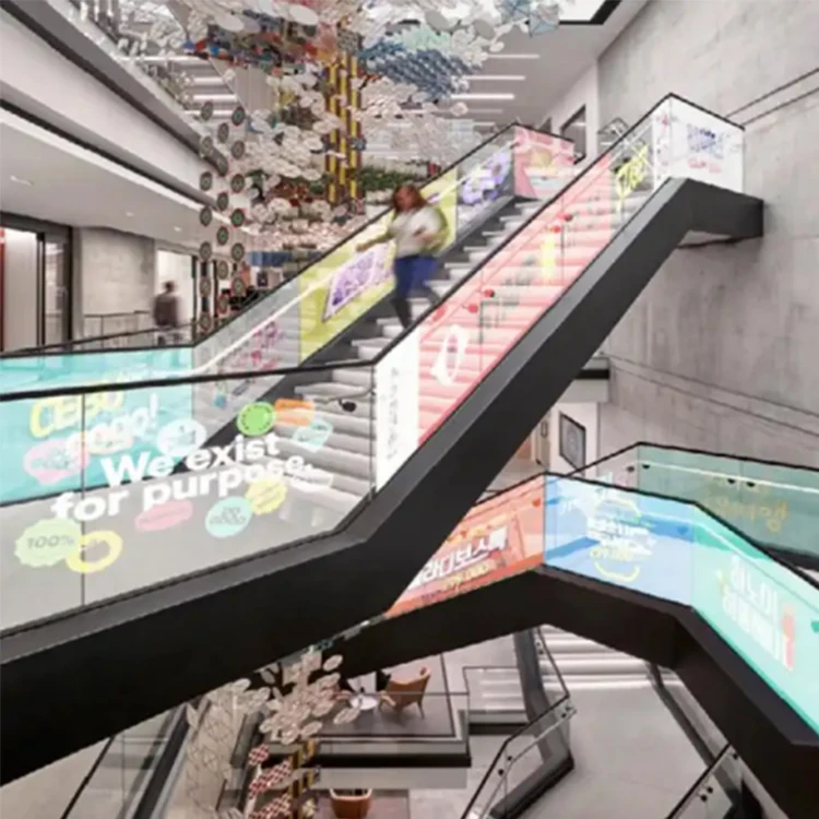 P6 street mounted screen full color window transparent hologram peelable waterproof free for flexible film led display screen