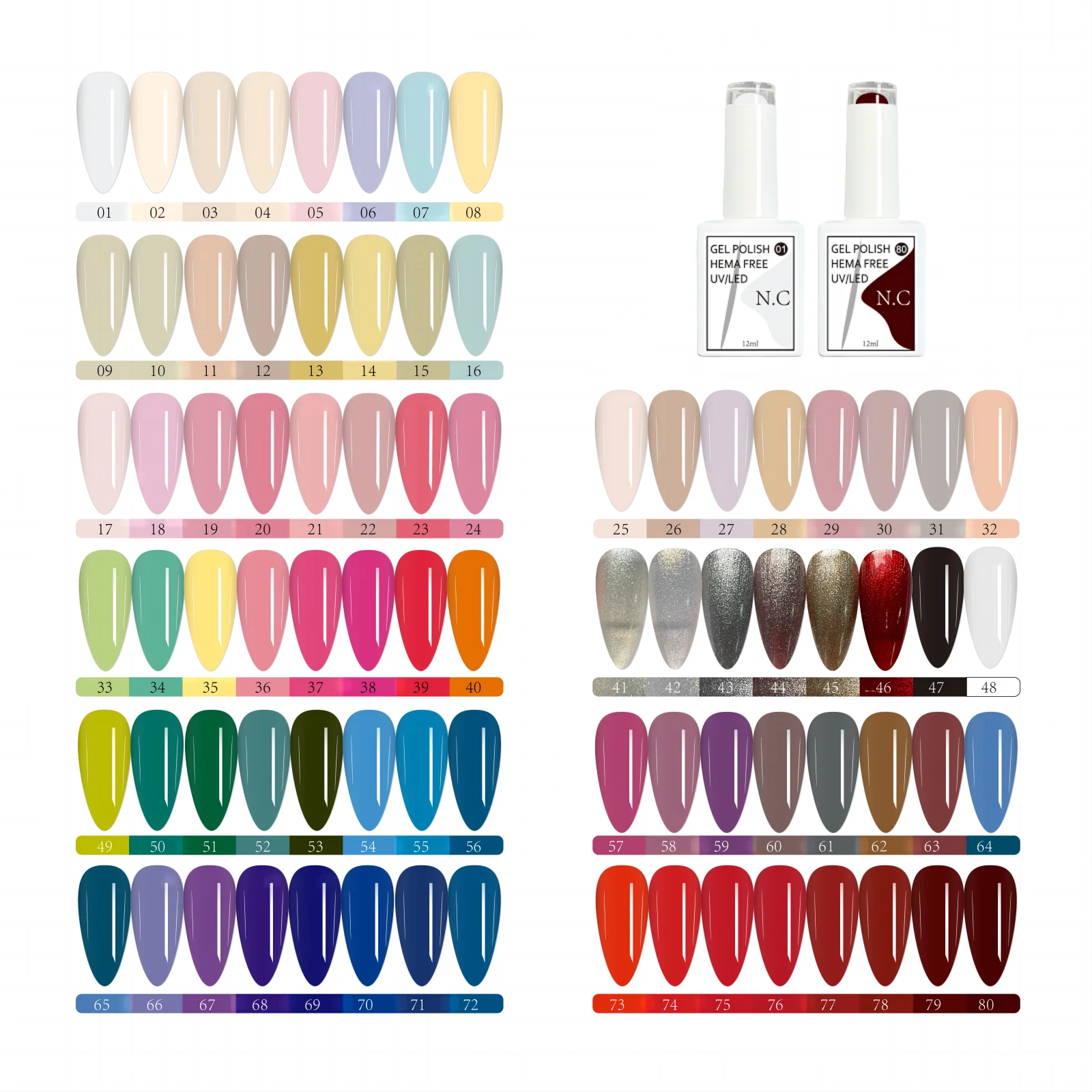 KINNCO 80 Colors HEMA Free Gel Polish Wholesale Nail Supplies 12 ml Custom Private Label UV Nail Gel Polish