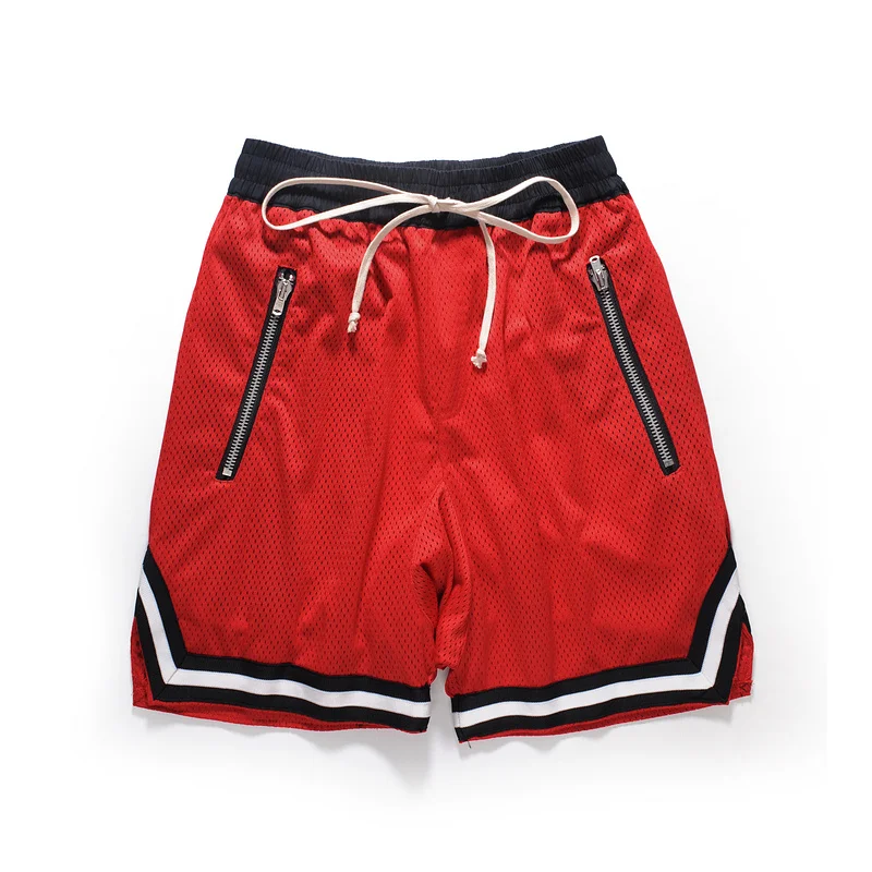 
Men custom design striped mesh basketball shorts 