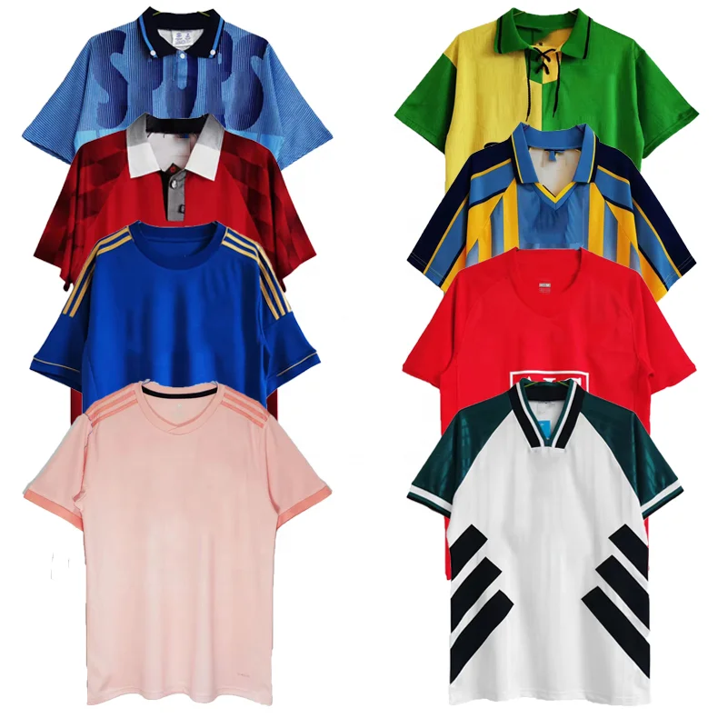 Manafactuer hot selling thailand quality football shirt retro  soccer uniform