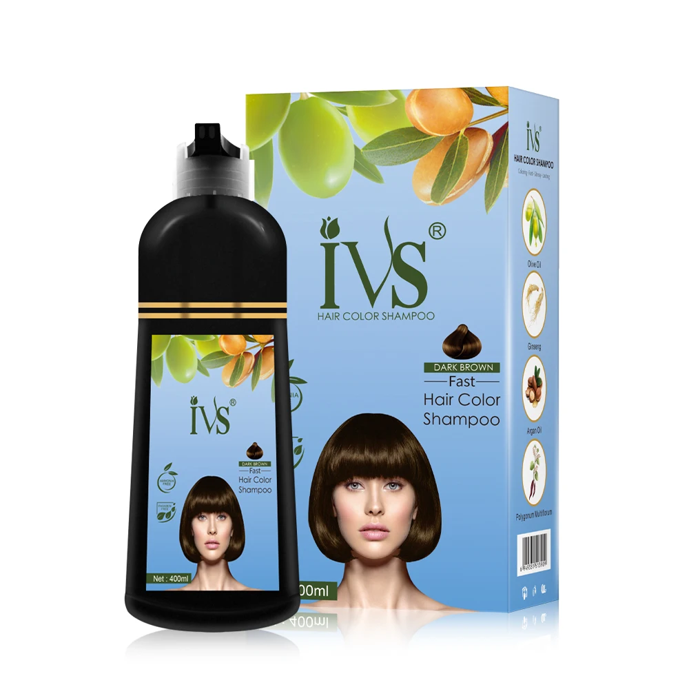 IVS hair cream color professional dye shampoo herbal hair dye shampoo brown herbal dye shampoo