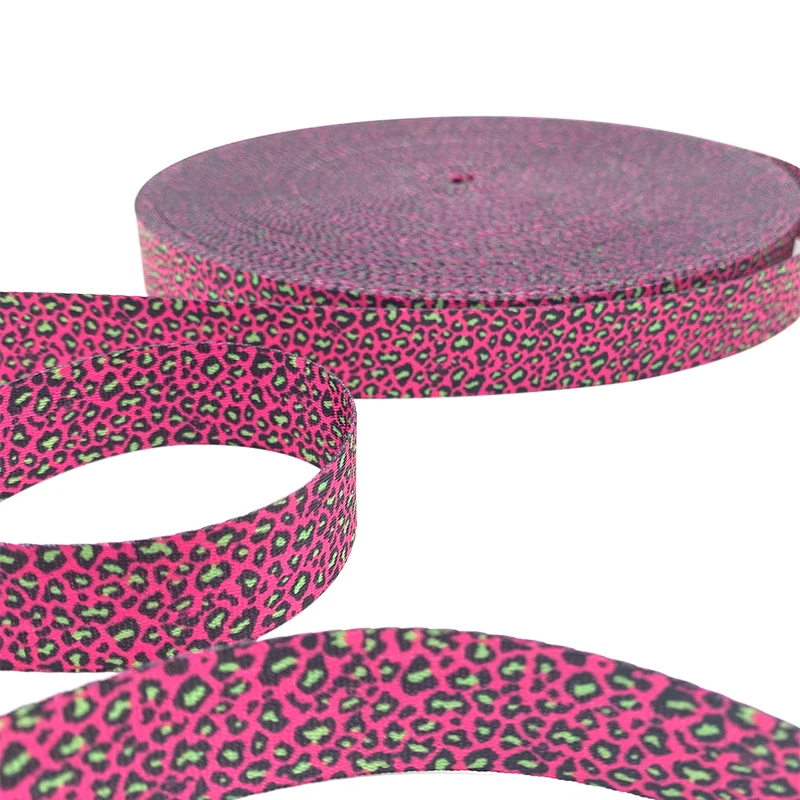 Custom design seatbelt webbing colorful printing ribbon polyester craft nylon bag strap webbing