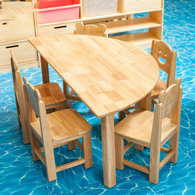 Kindergarten Furniture Preschool Day Care Furniture Wooden Table Chair Set Montessori Nursery Childcare Classroom Furniture